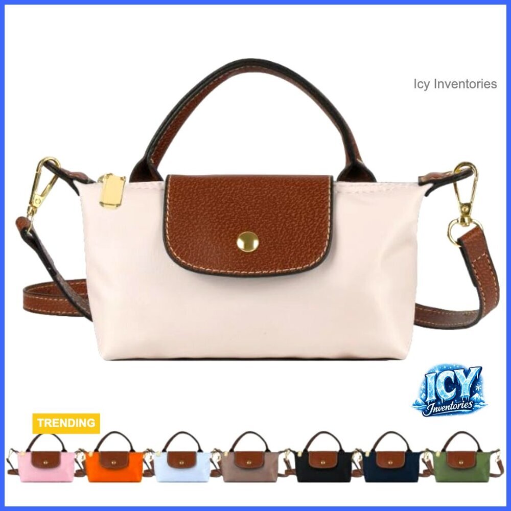 Mini Crossbody Shoulder Bag with Adjustable Strap, Nylon Construction